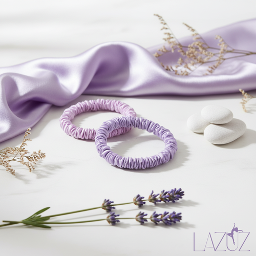 זוג גומיות משי לשיער | LAZUZ